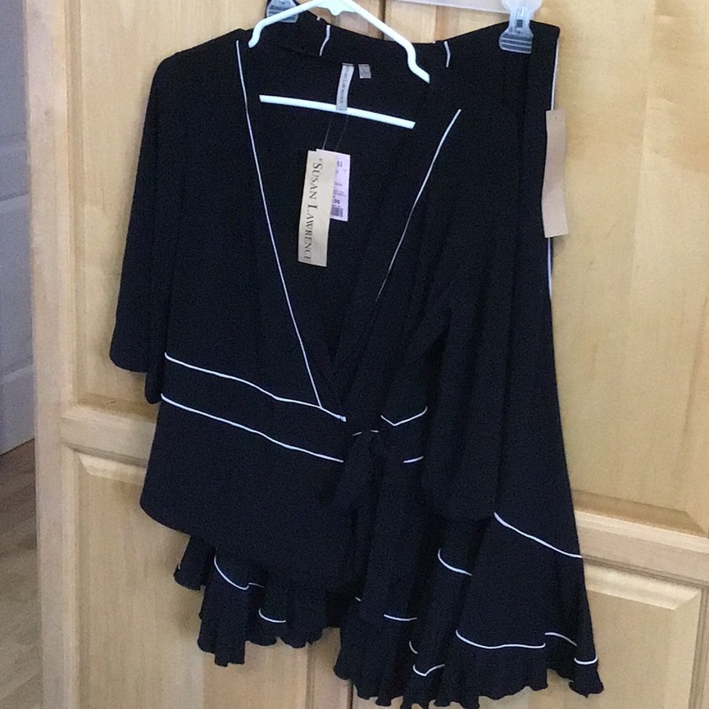 New With Tags Wrap Blouse with Matching Skirt, Medium/Large